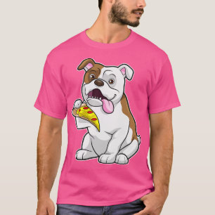 Camiseta Bulldog com pizza