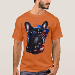 Camiseta Bulldog Francês 4 de julho de 1