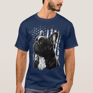 Camiseta Bulldog Francês 4 de julho de 3