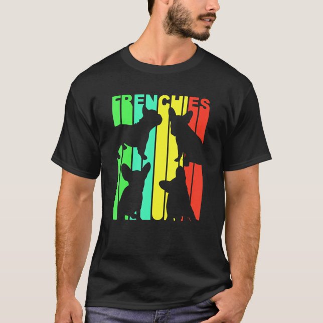 Camiseta Bulldog Francês Arco-Íris (Frente)