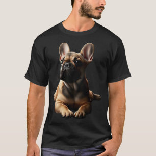 Camiseta Bulldog Francês Bege Frenchie Mãe Pai Cachorro Pet