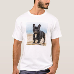 Camiseta Bulldog Francês Brincando na Areia