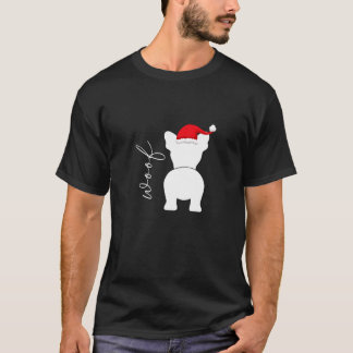 Camiseta Bulldog Francês Cachorro Frenchie Natal Papai Noel