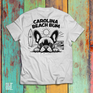 Camiseta Bulldog Francês Carolina Beach Bum