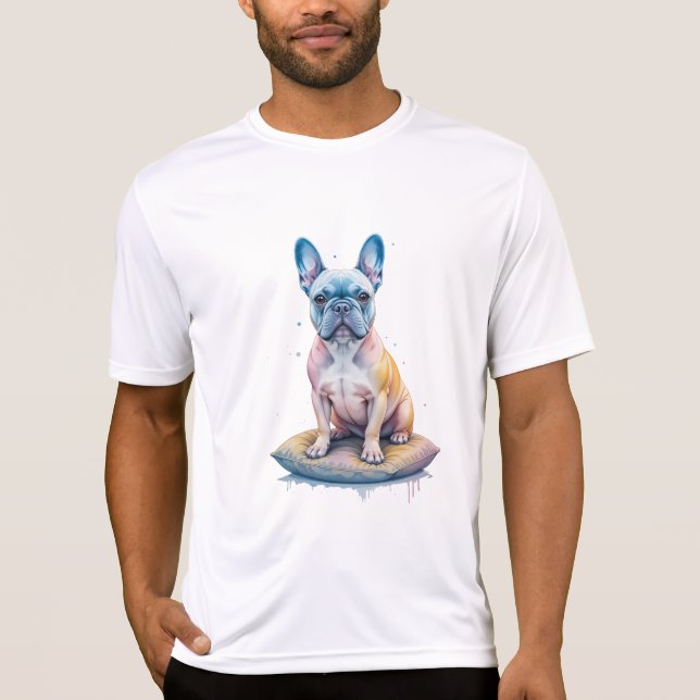 Camiseta Bulldog Francés Colorido y Artístico  (Frente)