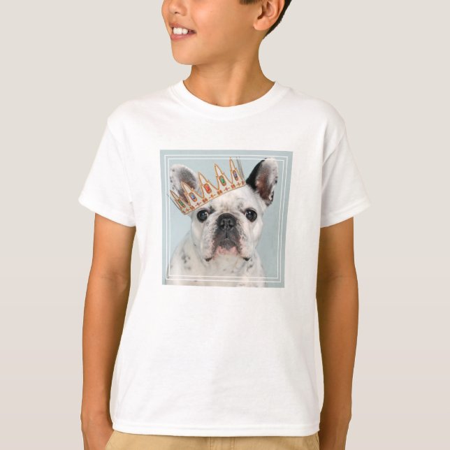 Camiseta Bulldog Francês com Coroa (Frente)