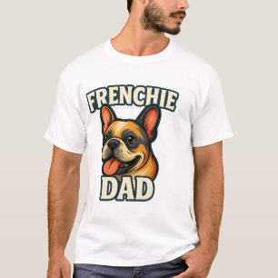 Camiseta Bulldog Francês com PAI FRANCÊSTexto para amante d