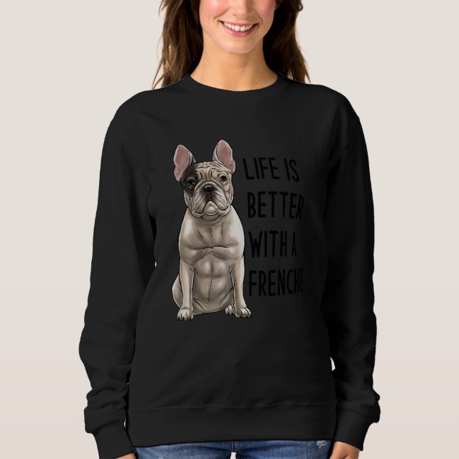 Camiseta Bulldog Francês Com Um Frenchie 1 (Frente)