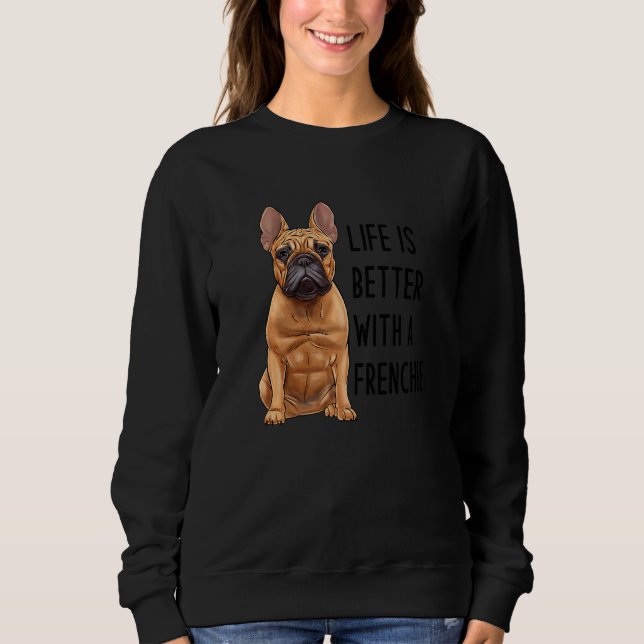 Camiseta Bulldog Francês Com Um Frenchie 3 (Frente)