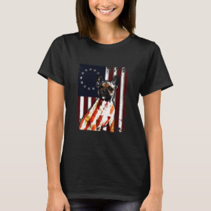 Camiseta Bulldog Francês Costume Us Bandeira Americana