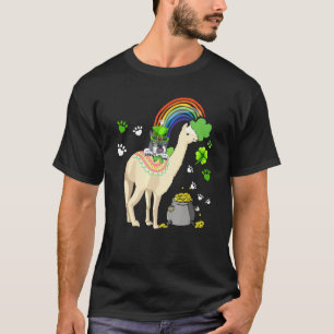 Camiseta Bulldog Francês E Llama Dia de São Patrício