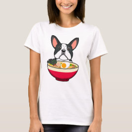 Camiseta Bulldog Francês e Ramen