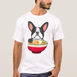 Camiseta Bulldog Francês e Ramen