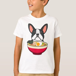 Camiseta Bulldog Francês e Ramen