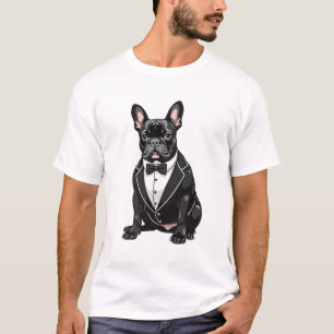 Camiseta Bulldog Francês em Smoking