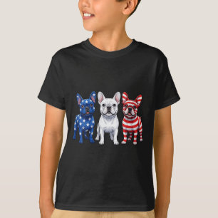 Camiseta Bulldog Francês Feminino Bandeira Americana 4 De J