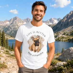 Camiseta Bulldog Francês Frenchie Foto A Vida é Melhor home