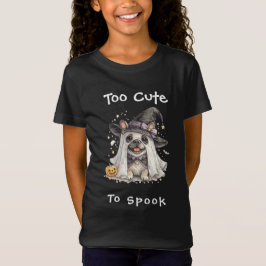 Camiseta Bulldog Francês Garota de Halloween Bruxa Fofa