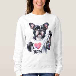 Camiseta Bulldog Francês I 💗 Mãe