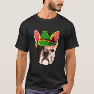 Camiseta Bulldog francês Lederhosen Alpino Hat