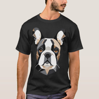 Camiseta Bulldog Francês - Low Poly - Minimalista