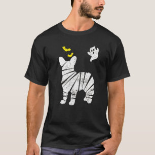 Camiseta Bulldog francês Mummy Bat Ghost