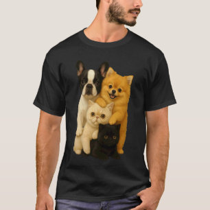 Camiseta Bulldog Francês Pomerânia Exótico Shorthair Munchk