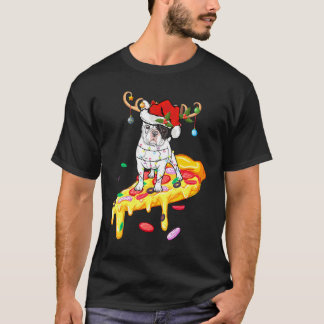 Camiseta Bulldog francês Riding Pizza French Bulldog