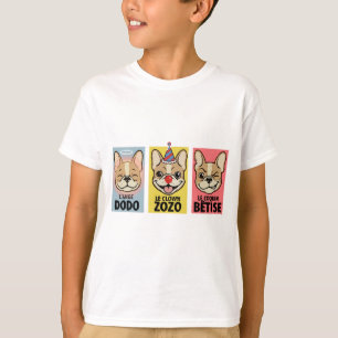 Camiseta Bulldog Francês Três Humores 
