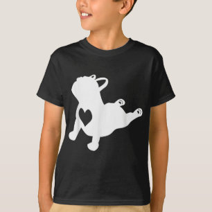 Camiseta Bulldog Francês Yoga Love Heart Frenchie Workout