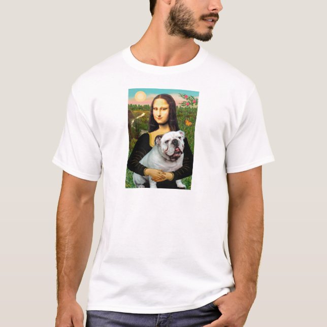 Camiseta Bulldog Inglês 9 - Mona Lisa (Frente)