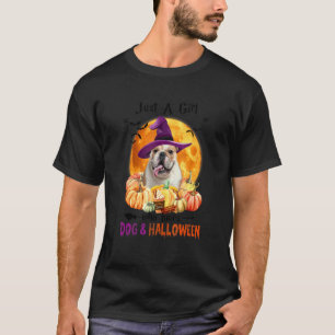 Camiseta Bulldog Inglês Apenas Uma Garota Que Ama Cachorros