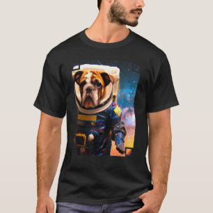 Camiseta Bulldog Inglês Astronauta Exterior Bulldog 2