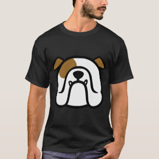 Camiseta Bulldog Inglês - branco e marrom BULLDOG - melhor