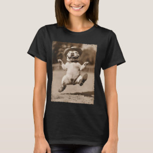 Camiseta Bulldog Inglês Cachorro Engraçado Caubói Tolo