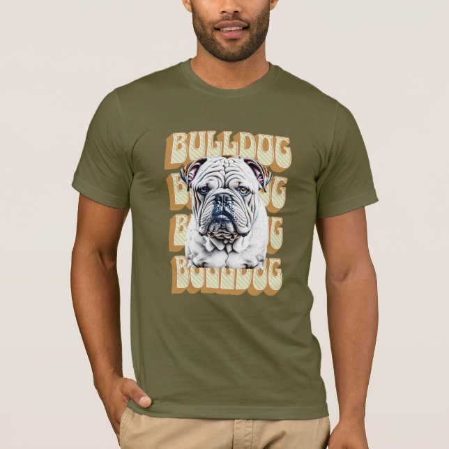 Camiseta Bulldog Inglês com Fonte Retroativa (Frente)
