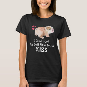 Camiseta Bulldog Inglês Eu Não Peidei Meu Cu Soprou Em Você
