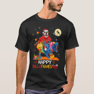 Camiseta Bulldog Inglês Feliz Hallothanksmas Dia das Bruxas