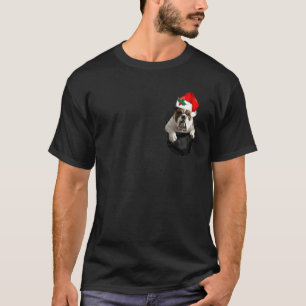 Camiseta Bulldog Inglês no Natal do Cachorro de Bolso