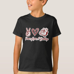Camiseta Bulldog Lovers Proprietário do Bulldog Peace Lov