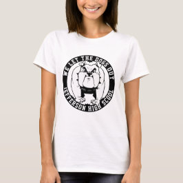 Camiseta Bulldog Mascot Atleta Deixamos Os Cães Saírem Da E
