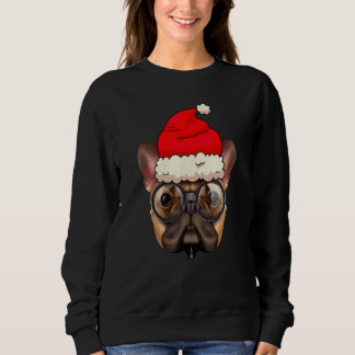 Camiseta Bulldog Natal Cachorro Chapéu de Papai Noel Xmas M