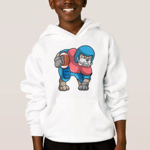Camiseta Bulldog no Esporte com Futebol e Capacete