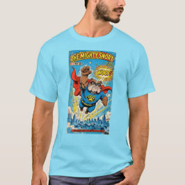 Camiseta Bulldog Superhero Flying with Cape