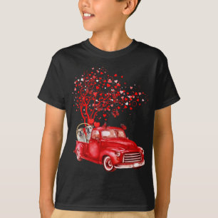 Camiseta Bulldog Trilhando Caminhão Vermelho Namorados Borb
