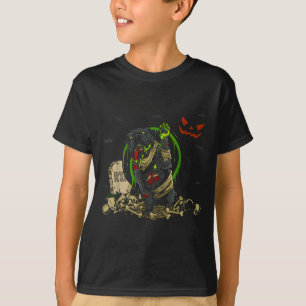 Camiseta Bulldog Zumbi Cachorro Zumbi Engraçado Dia das Bru
