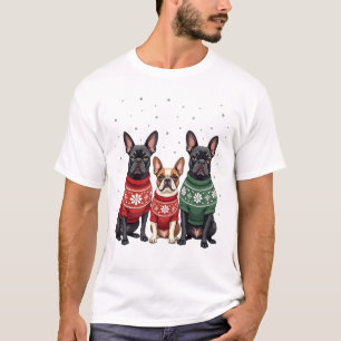 Camiseta Bulldogs Franceses de Natal Frenchie de Natal Cach