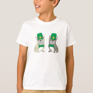 Camiseta Bulldogs Franceses do Dia de São Patrício