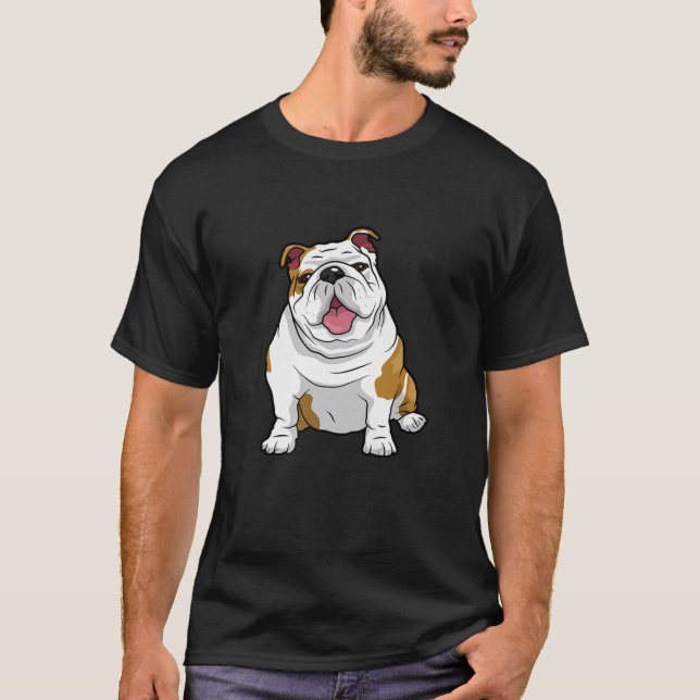 Camiseta BULLDOGS INGLÊS Cachorros de Bulldog Engraçados (Frente)