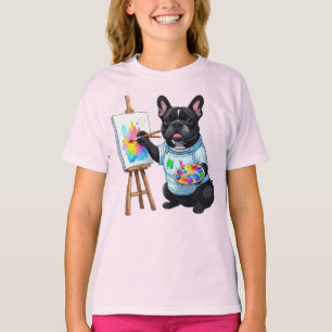 Camiseta Bulldogue Francês Artista French Bulldog